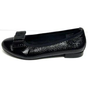 David Tate Womens Tamis Flat Black Snake, Size 7.5W